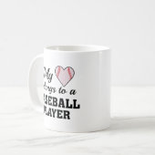 Mug Heart Belongs Baseball (Devant gauche)