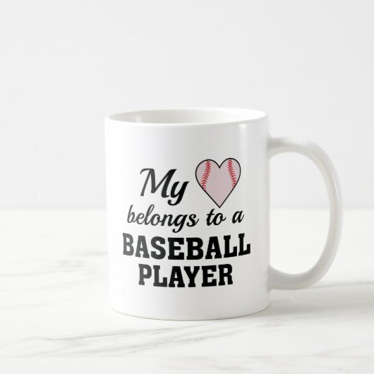 Mug Heart Belongs Baseball (Droite)