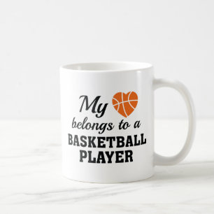 Mug Heart Belongs Basketball