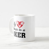 Mug Heart Belongs Biker (Devant gauche)