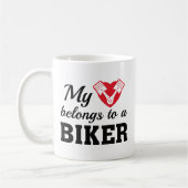 Mug Heart Belongs Biker (Gauche)