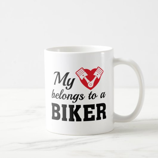 Mug Heart Belongs Biker (Droite)