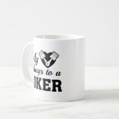 Mug Heart Belongs Biker (Devant gauche)
