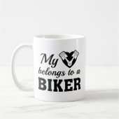 Mug Heart Belongs Biker (Gauche)