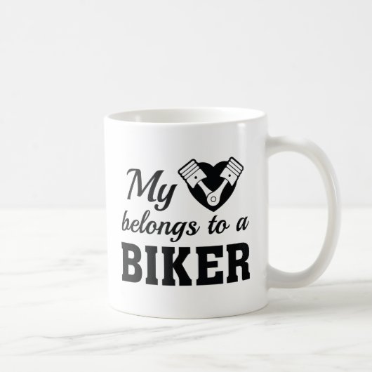 Mug Heart Belongs Biker (Droite)