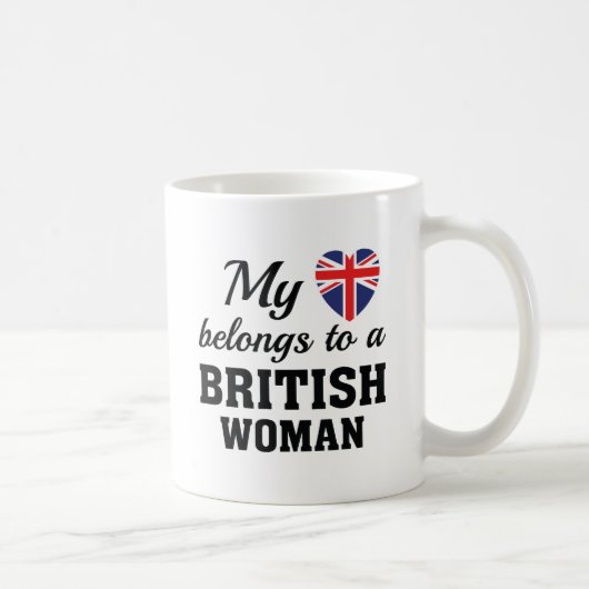 Mug Heart Belongs British (Droite)