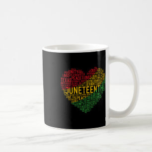 Mug Heart Black History Afro American African Freedom