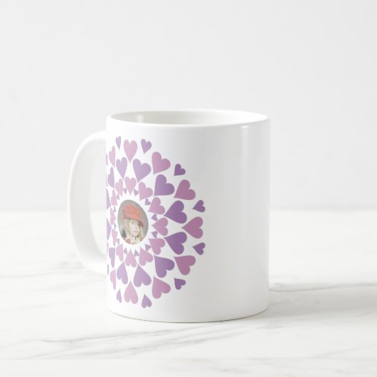 Mug Heart Border Customizable (Devant gauche)