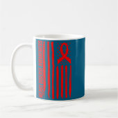 Mug Heart Disease Awareness American Flag Chd Congenit (Gauche)