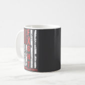 Mug Heart Disease Awareness February Usa Flag Ribbon R (Devant gauche)