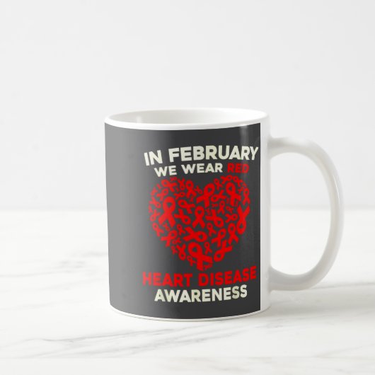 Mug Heart Disease Awareness Go Red In February Health  (Droite)