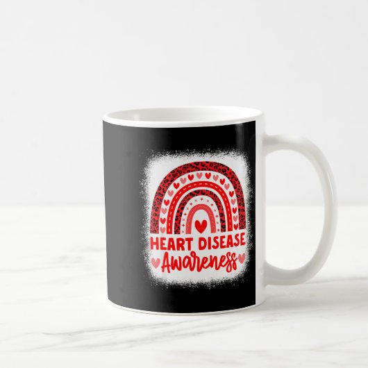 Mug Heart Disease Awareness Heart Month Rainbow Heart  (Droite)
