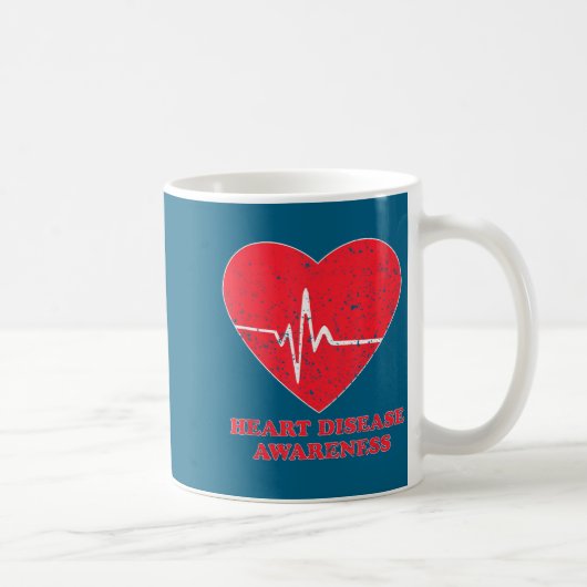 Mug Heart Disease Awareness -national Wear Red Shirt D (Droite)