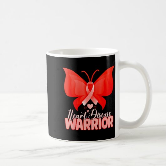 Mug Heart Disease Warrior Butterfly Red Heart Disease  (Droite)