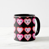 Mug Heart Emoji Emoticons Mode (Devant droit)