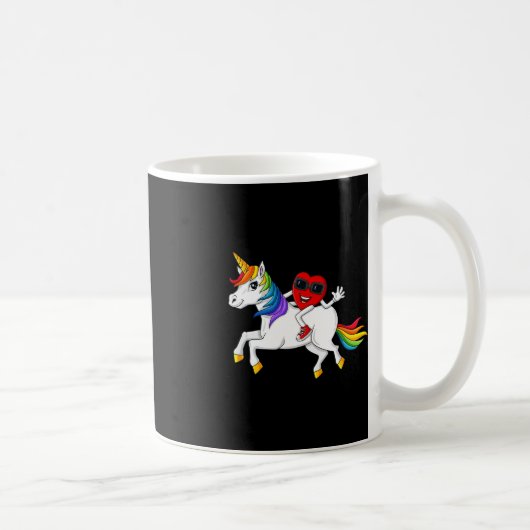 Mug Heart équitation Unicorn Valentine's Day Fun Girls (Droite)
