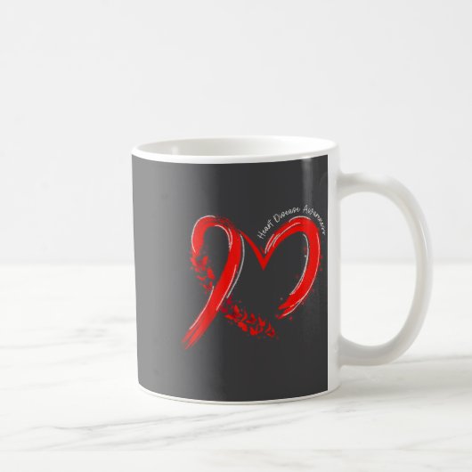 Mug Heart Health Heart Disease Awareness Chd Mens Wome (Droite)