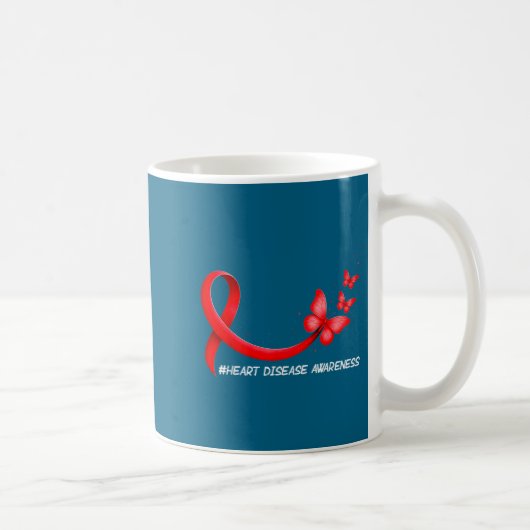 Mug Heart Health Heart Disease Awareness Chd Red Ribbo (Droite)