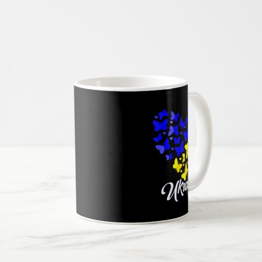 Mug Heart Heart Ukraine Shirt Butterfly I Stand With U (Devant droit)
