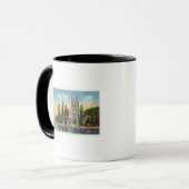 Mug Heart Island Vue sur la tour Alster (Devant gauche)