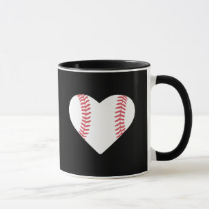 Mug Heart Love Et Live Baseball