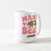 Mug Heart Mama Oear Retro Cute Funny Maman Cadeau (Devant droit)
