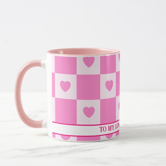 Mug Heart Modern Pink Love Collection (Gauche)