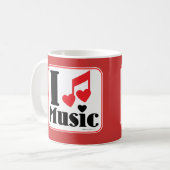 Mug Heart Music Cool Fun Song Epic Motto (Devant gauche)