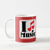 Mug Heart Music Cool Fun Song Epic Motto (Gauche)