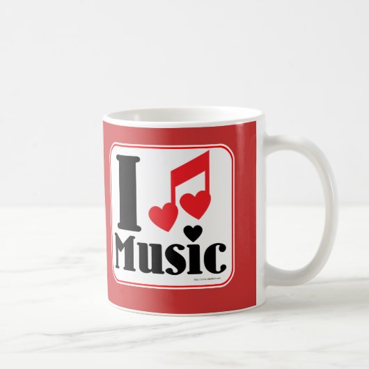 Mug Heart Music Cool Fun Song Epic Motto (Droite)