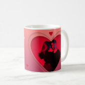 Mug Heart Of Love-Romantic Coupe Holding Hands Design (Devant droit)