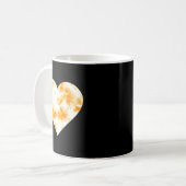 Mug Heart Orange Tie Dye - Cute Valentines Day Graphic (Devant gauche)