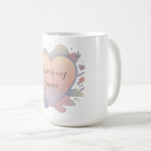 Mug Heart Pastel Illustration (Devant droit)