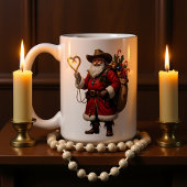 Mug Heart Rope Cowboy Santa