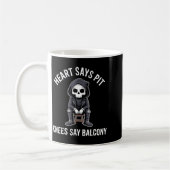 Mug Heart Says T Knees Say Balcony Funny Concert  (Gauche)