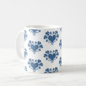Mug Heart Shamrock Plaid Blue Classic Clover (Devant gauche)
