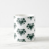 Mug Heart Shamrock Plaid Blue Green Tartan Clover (Centre)