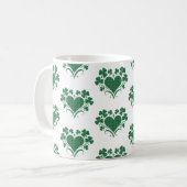 Mug Heart Shamrock Plaid Green Classic Clover (Devant gauche)