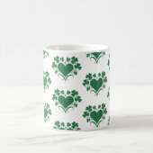 Mug Heart Shamrock Plaid Green Classic Clover (Centre)
