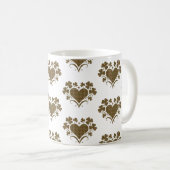 Mug Heart Shamrock Plaid Olive Classic Clover (Devant droit)