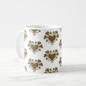 Mug Heart Shamrock Plaid Olive Classic Clover (Devant gauche)
