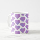 Mug Heart Shape Plaid Pink Purple Pastel (Devant gauche)