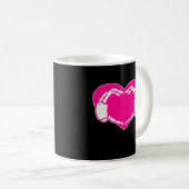 Mug Heart Skeleton mains gothique Valentine classique (Devant droit)