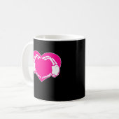 Mug Heart Skeleton mains gothique Valentine classique (Devant gauche)
