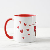 Mug Heart Tree & Heartbeat Valentine's Day (Gauche)