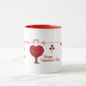 Mug Heart Tree & Heartbeat Valentine's Day (Centre)