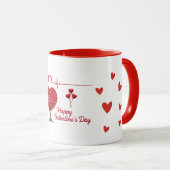 Mug Heart Tree & Heartbeat Valentine's Day (Devant droit)