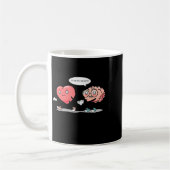 Mug Heart Vs Brain Heart Leading Brain Valentines  (Gauche)