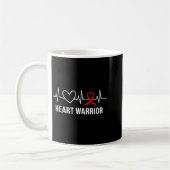 Mug Heart Warrior Month Red Ribbon Heartbeat Gifts Hea (Gauche)