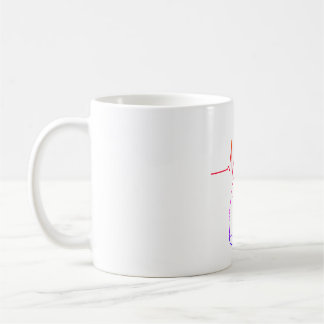 Mug Heartbeat Cat Pulse, Unique Feline Illustration